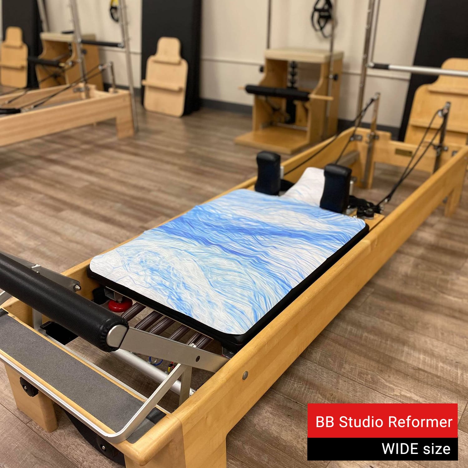  ReformerFit Pilates Towel/Cover with Total Coverage for Reformer  - The Studio - Flat End (Indigo Shibori) : Sports & Outdoors